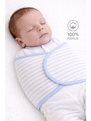 Mimocan 0-4 Yarım Kundak %100 Pamuk Yenidoğan Kundak - Yumuşak Dolgulu, Ayarlanabilir Cırtlı Bebek Kundak