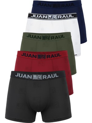 Deepsea Çok Renkli Erkek Boxer 5’li Set Dikişsiz Pamuklu Likralı Konforlu Iç Giyim 2603132