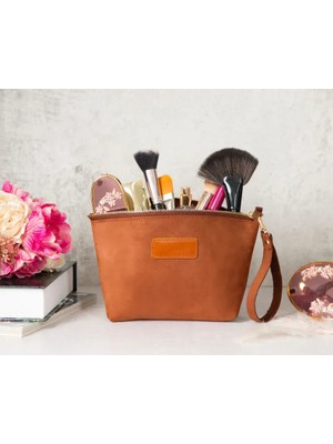 Eco Lounge Luna Kadın Seyahat Kozmetik Bakım Makyaj Çantası Organizer Tan Rengi