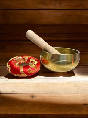 Feyza Design El Yapımı Meditasyon Kasesi ve Tibet Çan Seti, Huzur ve Denge Sağlar
