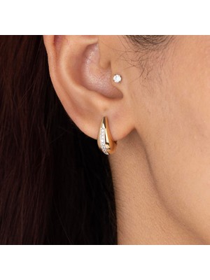 Xuping Xupıng Özel Seri 18K Tasarım Zirkon Taşlı Su Damlası Küpe