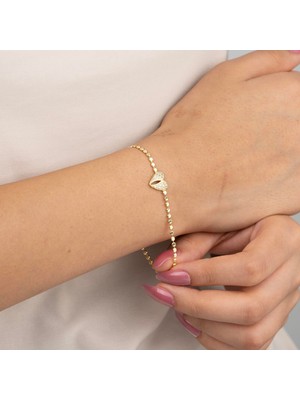 Zuum Premium Seri Zirkon Taşlı 14K Tasarım Zincir Bileklik