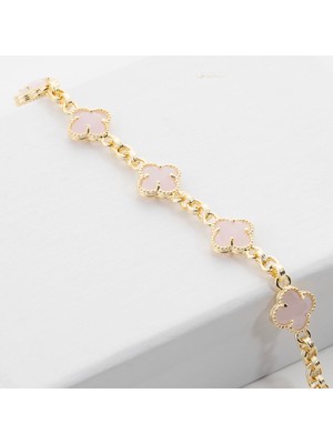 Zuum Özel Seri Zirkon Taşlı 14K Marka Zincir Bileklik