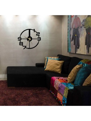 PremiumPort Modern Büyük Boy Metal Duvar Saati, Şık ve Dayanıklı Tasarım