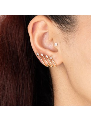 Xuping Xupıng Özel Seri 18K Tasarım Zirkon Taşlı Çoklu Görünüm Küpe