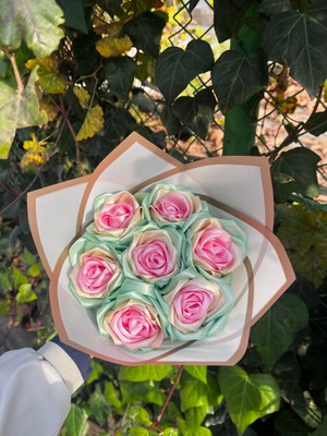 Kashpanya Renkli Solmayan Gül Buketi