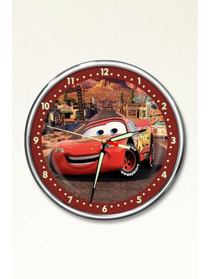 PremiumPort Gece Parlayan Çocuk Odası Duvar Saati, Şimşek Temalı, Eğlenceli Tasarım