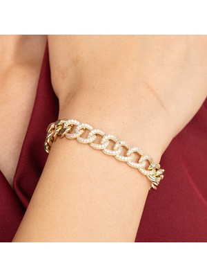 Xuping Xupıng Premium Seri 14K Zirkon Taşlı Tasarım Bileklik