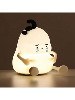Tombul Silikon Çocuk Odası Masaüstü Hediyelik Lamba Silikon Lambası