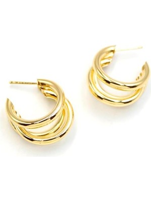 Vexor 3'lü Halka Küpe - Altın