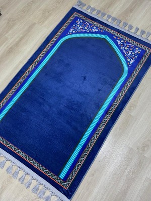 Prayer Rug Dokuma Taban Örgü Püsküleri ve Ipek Kadar Yumuşak Yüzeyiyle Bambu Seccade Namazlık 80X125 cm