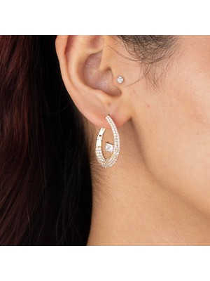 Xuping Xupıng Özel Seri 18K Tasarım Zirkon Taşlı Küpe