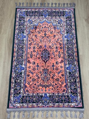 Prayer Rug Dokuma Taban Örgü Püsküleri ve Ipek Kadar Yumuşak Yüzeyiyle Bambu Seccade Namazlık 80X125 cm Hac  Ramazan Umre Dini  Hediye