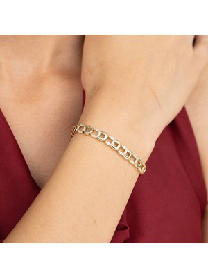 Xuping Xupıng Özel Seri 14K Zirkon Taşlı Tasarım Bileklik