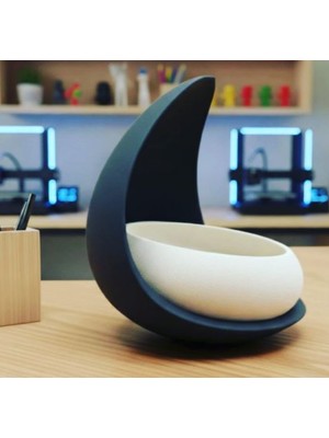 3D Boyuthane Ay Duruşu – Dekoratif Kase