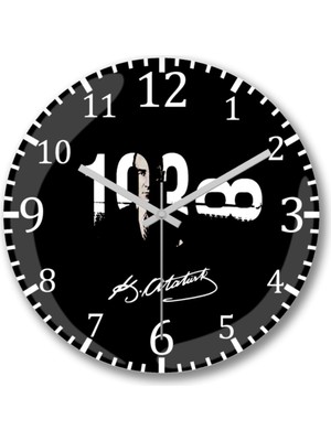 PremiumPort 1881-193 Atatürk Temalı Duvar Saati, Şık ve Modern Tasarım