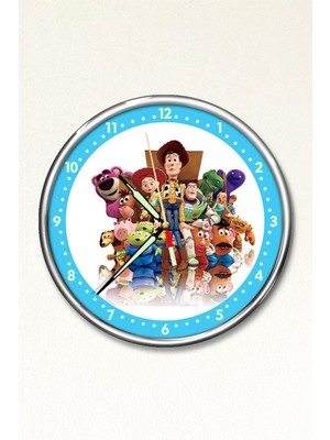 PremiumPort Gece Parlayan Çocuk Odası Duvar Saati, Eğlenceli Tasarım, Kolay Asma