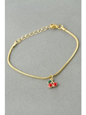İlkyaz Fashion Kiraz Çelik Bileklik