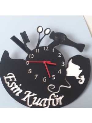 PremiumPort Şık ve Modern Kuaför Duvar Saati, Tarzınıza Zarafet Katacak Tasarım