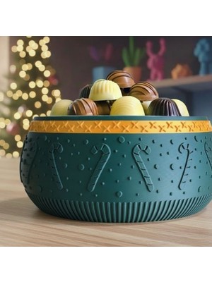 3D Boyuthane Kış Neşesi – Dekoratif Sunum Kasesi