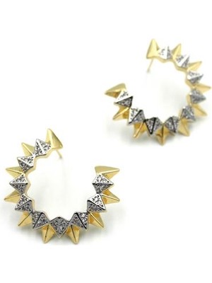 Vexor Taşlı Küpe - Altın