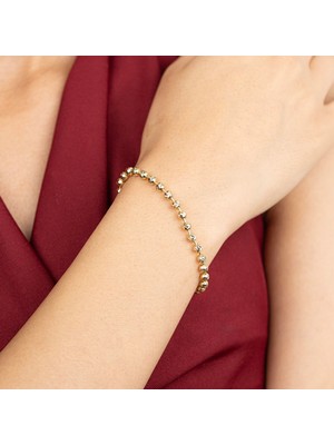 Xuping Xupıng Özel Seri 14K Sıralı Topçuk Detay Bileklik