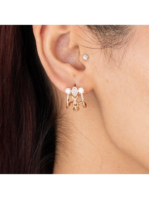 Xuping Xupıng Özel Seri 18K Tasarım Zirkon Taşlı Küpe