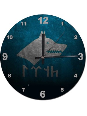 PremiumPort El Yapımı Türk Desenli Metal Duvar Saati, Şık ve Vintage Tarz