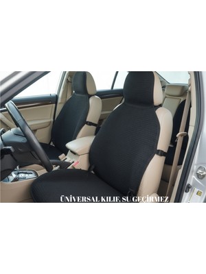 Trakmats Volvo Xc-60 T8 Plug In Hybrid 2022-2023-2024-2025 Oto Koltuk Kılıfı, 3lü Set, Araba Koltuk Kilimi, Su Geçirmez,leke Tutmaz,pamuklu Yüzey,terletmez,pamuklu Oto Kilim Siyah