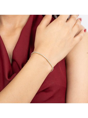 Xuping Xupıng Özel Seri 14K  Ince Su Yolu Bileklik