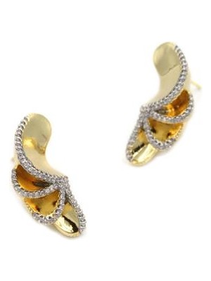 Vexor Taşlı Küpe - Altın