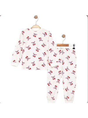 Kız Çocuk Pijama Takımı Kirazlı