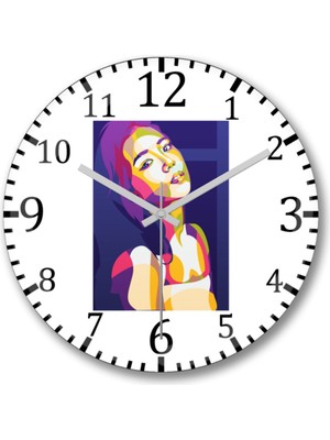 PremiumPort Modern Blackpink 1 Duvar Saati, Şık ve Şeffaf Cam Tasarım