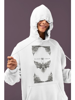 Sevbano Tasarım Sleep Token Rock Metal Müzik Grubu Baskılı Unisex Oversize Hoodie