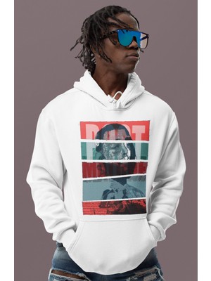 Sevbano Tasarım Post Malone Rapper Baskılı Unisex Oversize Şarkıcı Hoodie