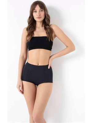 MOTTO10 Butik Kadın Mikro Kumaş Lazer Kesim Paça Külot Korse (2852)