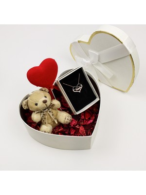 Trend Robo Sevgiliye Aşk Temalı Hediye Sonsuzluk Kalp Aşkım 925 Ayar Gümüş Kolye - Sevgililergünü,doğumgünü