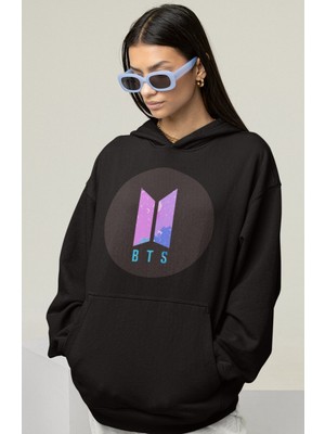 Sevbano Bts Baskılı Unisex Oversize Müzik Grubu Hoodie