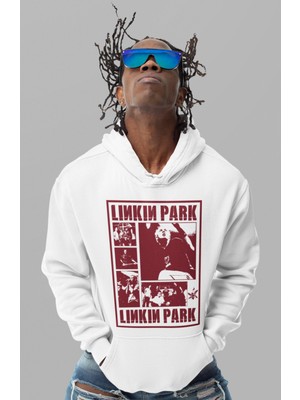 Sevbano Tasarım Linkin Park Rock Metal Müzik Grubu Baskılı Unisex Oversize Hoodie