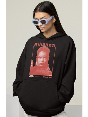 Sevbano Rihanna Badgirl Baskılı Unisex Oversize Şarkıcı Hoodie