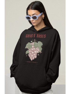 Sevbano Tasarım Guns N' Roses Rock Metal Müzik Grubu Baskılı Unisex Oversize Hoodie