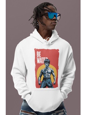 Sevbano Özel Tasarım Dövüşçü Bruce Lee Bodybuilding Fitness Baskılı Unisex Oversize Sporcu Hoodie