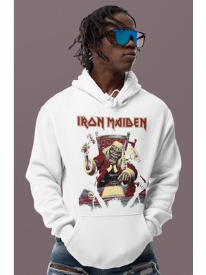 Sevbano Iron Maiden Rock Metal Müzik Grubu Baskılı Unisex Oversize Hoodie
