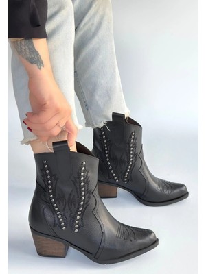 Erbilden Matin Bej Cilt Topuklu Bot