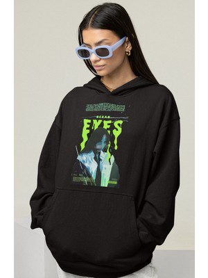 Sevbano Billie Eilish Baskılı Unisex Oversize Şarkıcı Hoodie