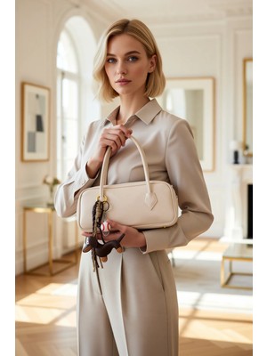 Benerly Kadın Küçük Bowling Omuz Çantası Fermuarlı Kapanış Düz Desen Iç Astar Detaylı Çok Yönlü Kullanım