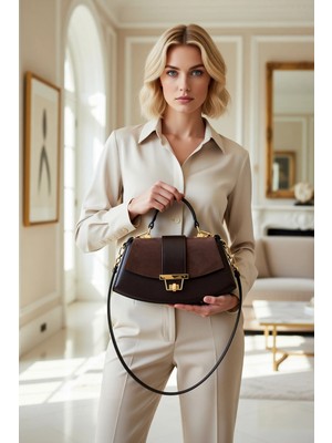 Benerly Kadın Küçük Boy Görünümlü Omuz Çantası Metal Tokalı Kapama Detaylı Ayarlanabilir Askılı