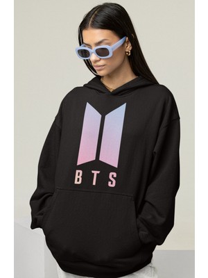 Sevbano Bts Müzik Grubu Baskılı Unisex Oversize Hoodie