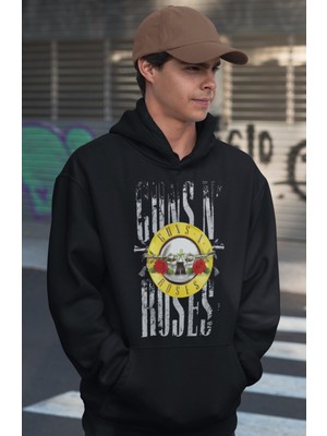 Sevbano Guns N' Roses Rock Metal Baskılı Unisex Oversize Müzik Grubu Hoodie