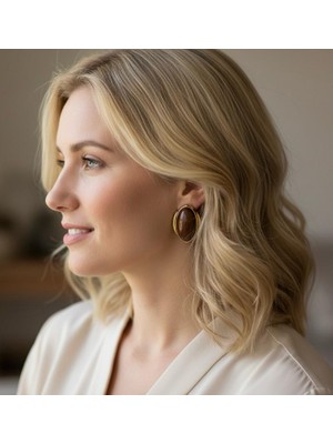 Seherden Vintage Oval Model Zarif Küpe